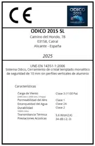 CE Odico 2015 Homologación CE y Calidad Odico 2015