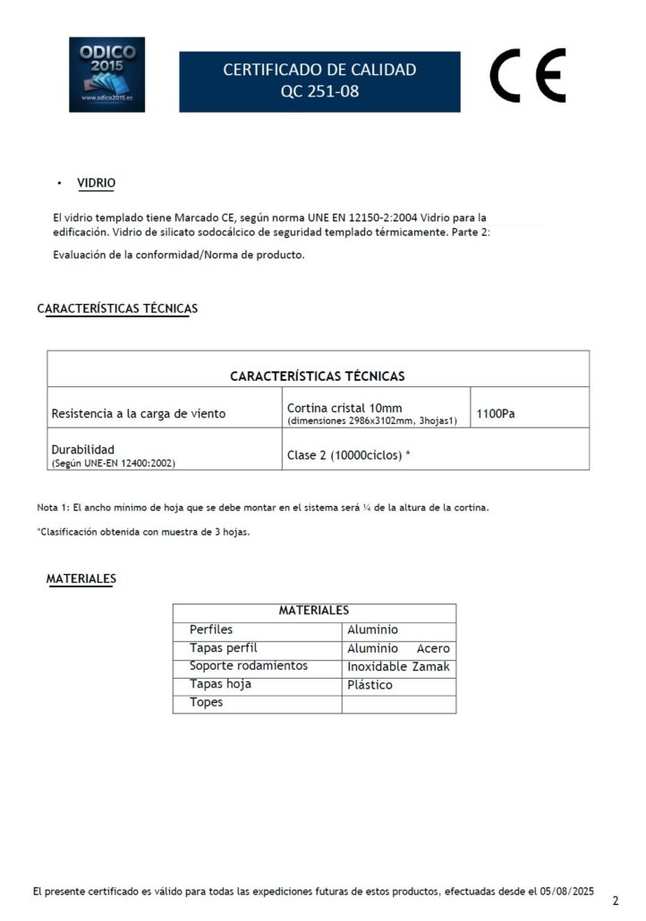 Homologación CE y Calidad Odico 2015